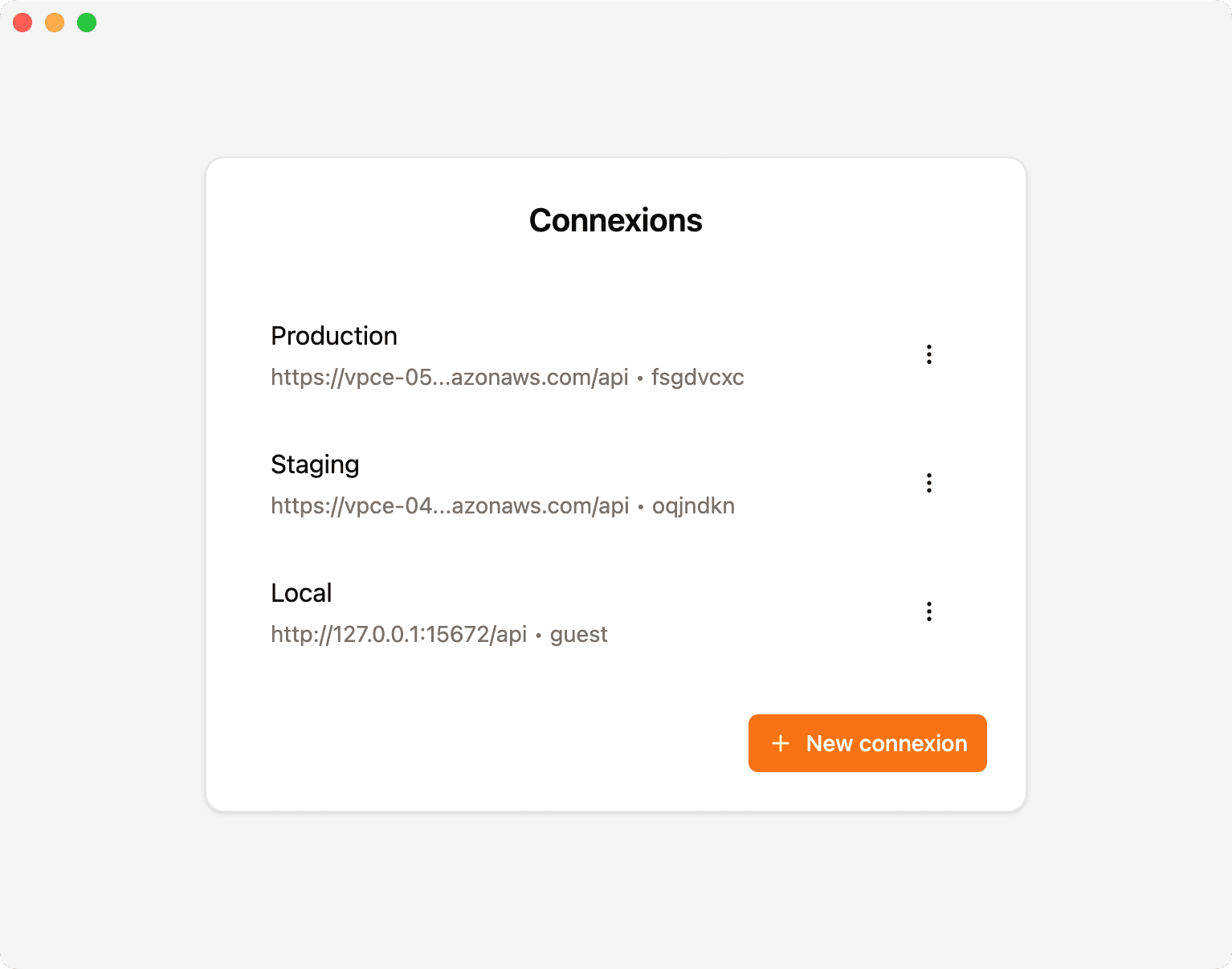 Quick connections to rabbitmq