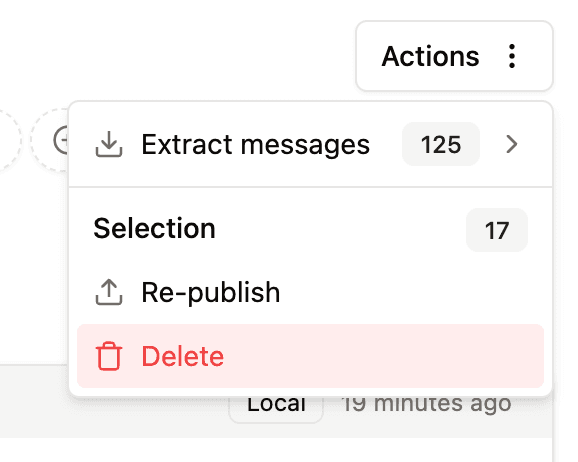 Rabbitgui delete messages