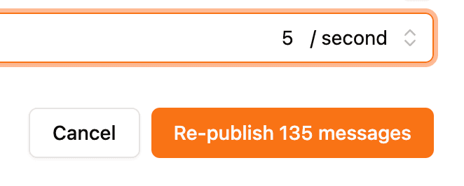 Throttling rabbitgui messages