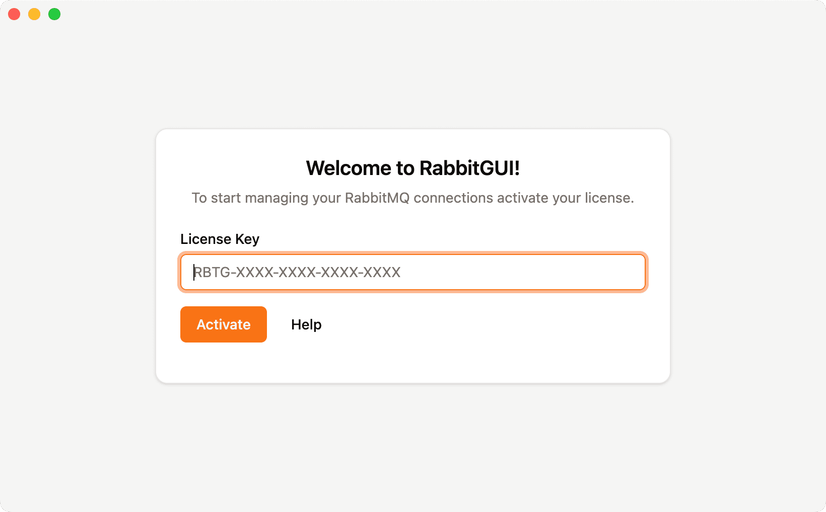License key rabbitgui screenshot