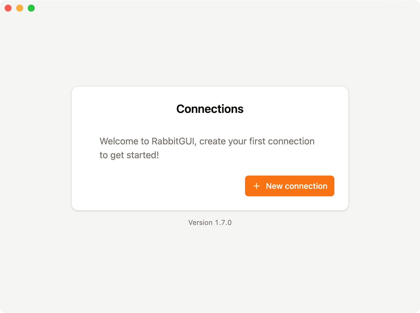 Rabbitgui screenshot empty connexions list