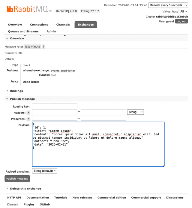 python rabbitmq pub sub tutorial | messaging system... How to manually publish messages to RabbitMQ